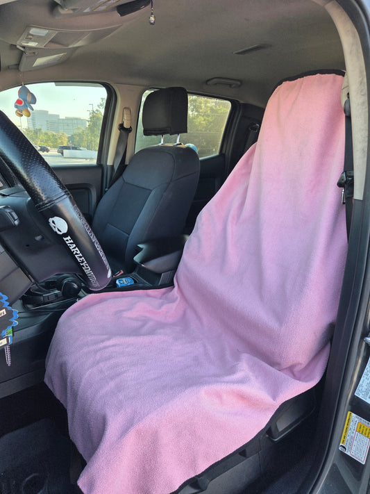 pink car seat towel cover for hot yoga sweat