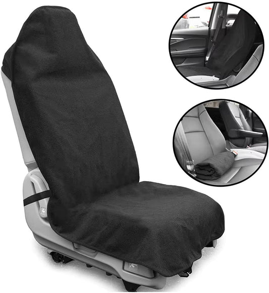 black car seat cover towel to protect against sweat, dirt, pet hair.